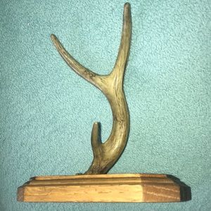 Vintage Handmade Antler Hook 7”x6”x6” Beautiful!